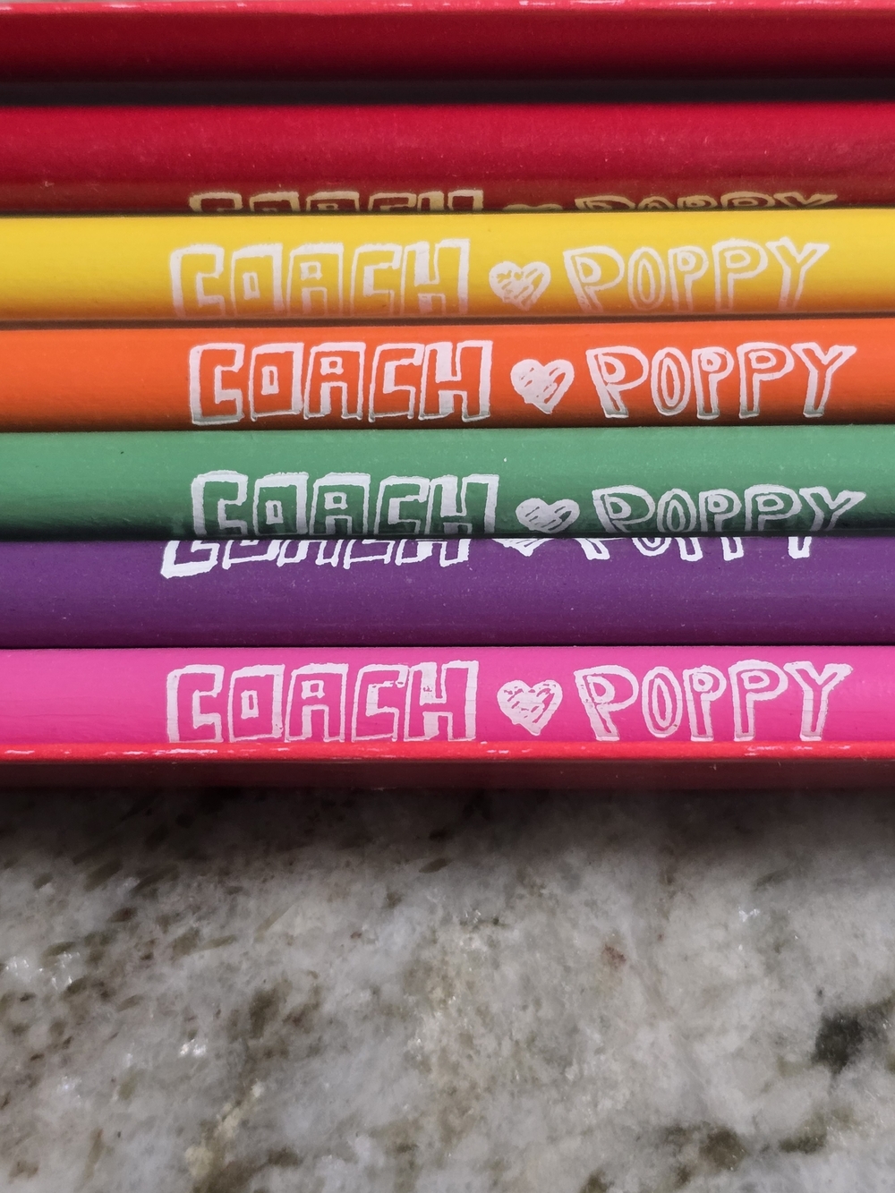 Coach Colorful Poppy Pencil Set. - Picture 3 of 6